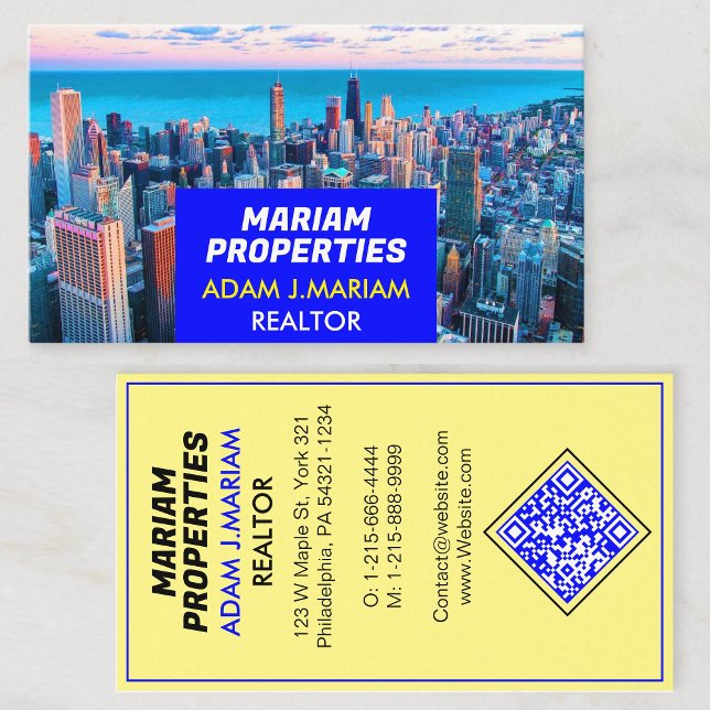 Kommerzielles Real Anwesen QR Visiting (Realtor) Visitenkarte (Business Card for Realtors)