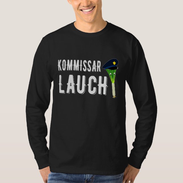 Kommissar Leek mit Polizeihut T-Shirt (Vorderseite)