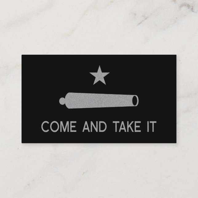 Kommt es Flagge ~ Texas nehmen Visitenkarte (Rückseite)
