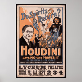 Kommt es wieder zu Geistern? Houdini sagt nein Poster