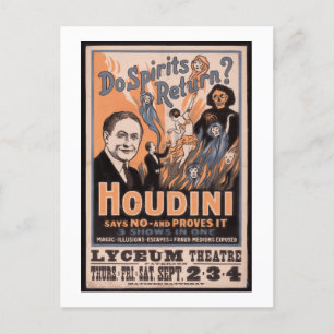Kommt es wieder zu Geistern? Houdini sagt nein Postkarte