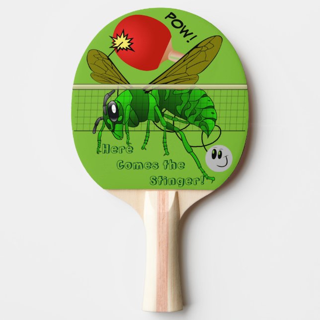 Kommt hier das Stinger-lustige Tischtennis-Paddel Tischtennis Schläger (Vorderseite)