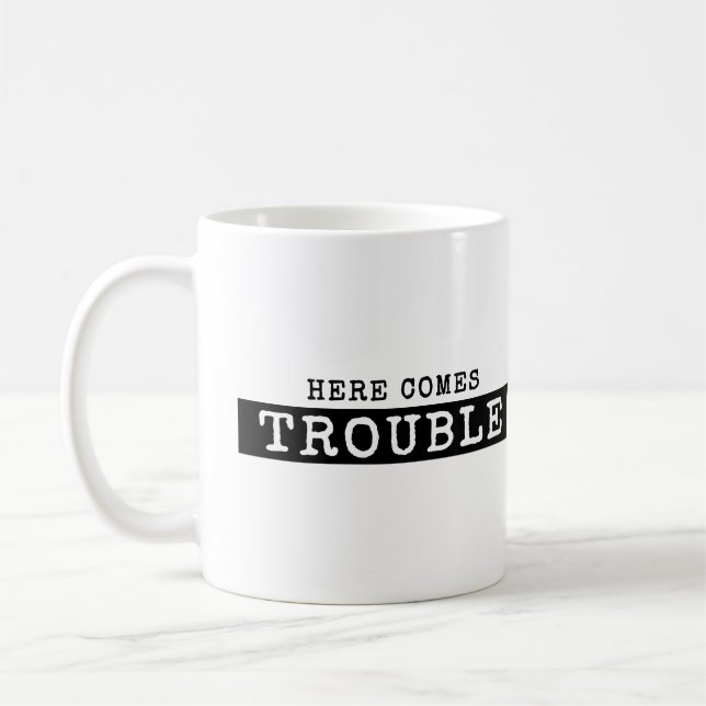 KOMMT HIER PROBLEM T - Shirt Kaffeetasse (Links)