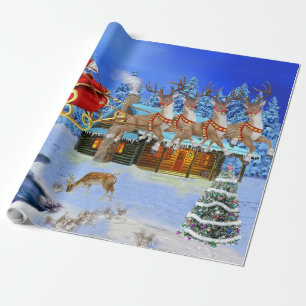 KOMMT HIER WEIHNACHTSMANN GESCHENKPAPIER