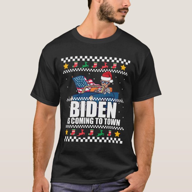 Kommt in die Stadt Ugly Weihnachts Sweater Meme T-Shirt (Vorderseite)