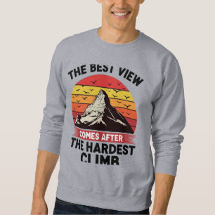 Kommt nach dem Mountain Adventure Retro Design Sweatshirt