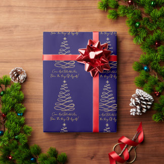 Kommt und schaut ihn an | Weihnachtspapier Geschenkpapier