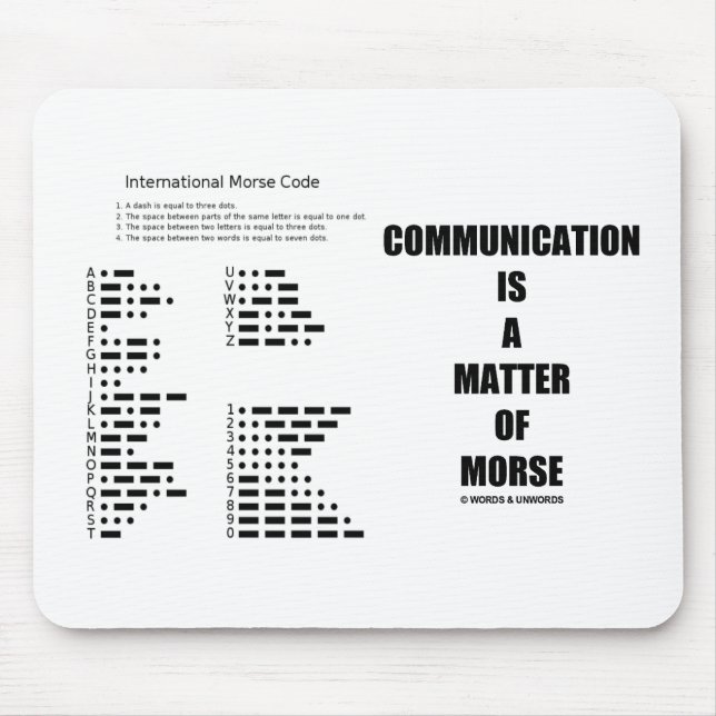 Kommunikation ist eine Angelegenheit von Morse Mousepad (Vorne)