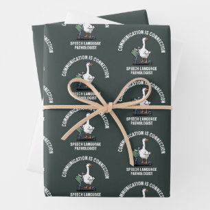 Kommunikation ist verbindende Sprachsprache Gans Geschenkpapier Set