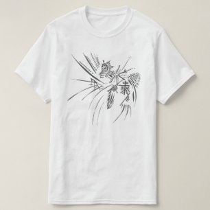 Kommunikation Schwarz Weiß Abstrakt Stammes Tattoo T-Shirt