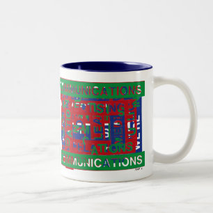 Kommunikationsaufschlüsselung Zweifarbige Tasse