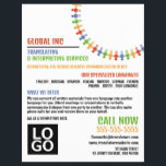 Kommunikationsdesign, Übersetzer und Dolmetscher Flyer<br><div class="desc">Flyer für Kommunikationsdesign,  Übersetzer und Dolmetscher-Werbung durch den Business Card Store.</div>