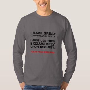 Kommunikationsfähigkeiten - Lustiger Introvertiert T-Shirt