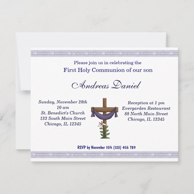 Kommunion Einladung (Vorderseite)