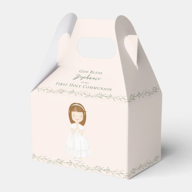 Kommunion Girl Praying Geschenkschachtel (Vorderseite)