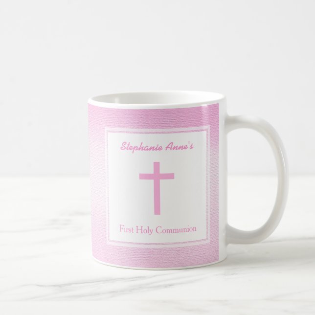 Kommunion Pink Watercolor Kaffeetasse (Rechts)