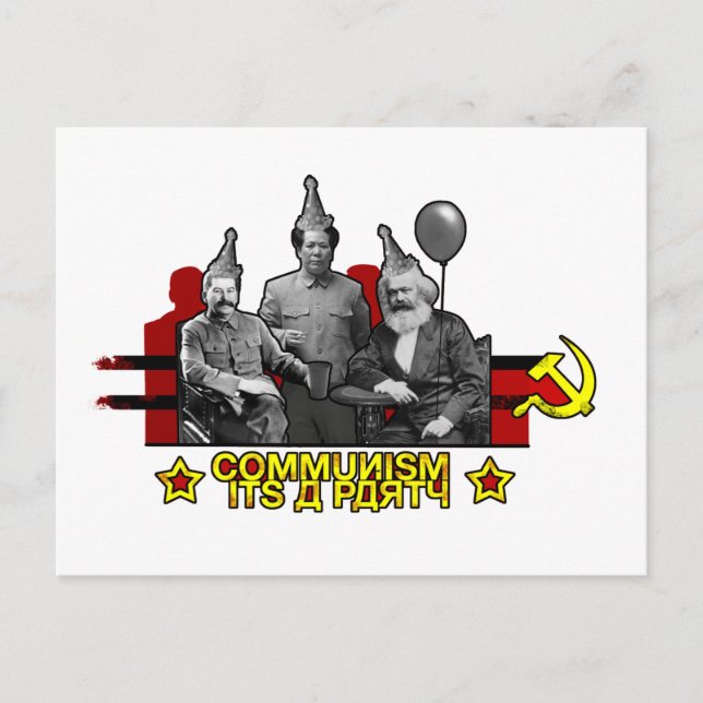 Kommunismus Es ist ein Party Postkarte (Vorderseite)