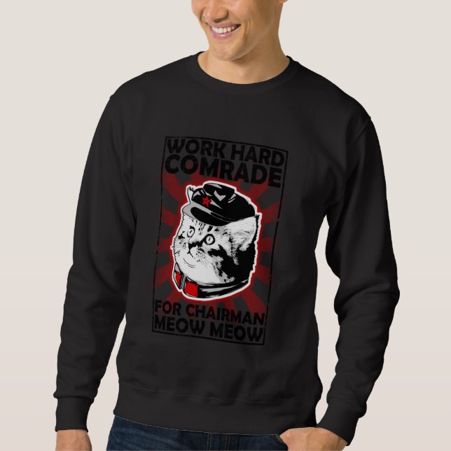 Kommunismus-Katzenposter Sweatshirt (Vorderseite)