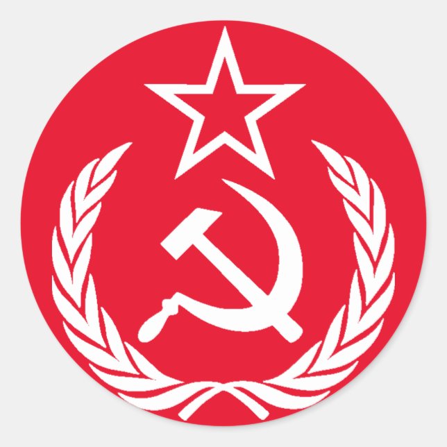 Kommunist Runder Aufkleber (Vorderseite)