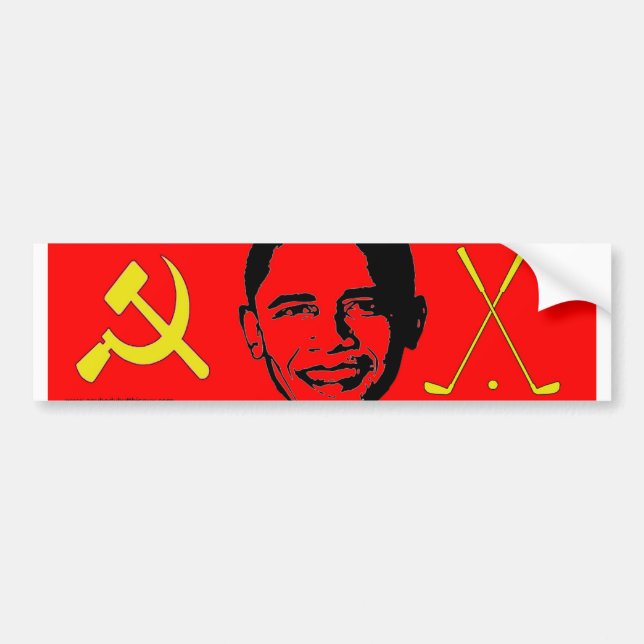 Kommunist und ein Golfspieler-Autoaufkleber Autoaufkleber (Vorne)