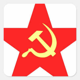 Kommunistenstar Quadratischer Aufkleber