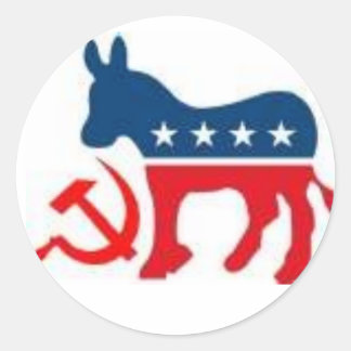 Kommunistisch-demokratisch Runder Aufkleber