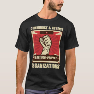 Kommunistische Atheistische Ich Liebe Keine Prophe T-Shirt