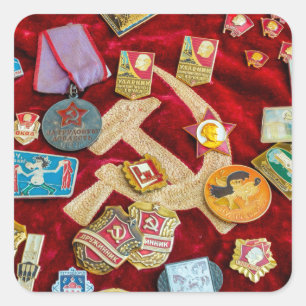 Kommunistische Erinnerung Quadratischer Aufkleber