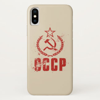 Kommunistische Hammer-u. Sichel-Flagge iPhone X Hülle