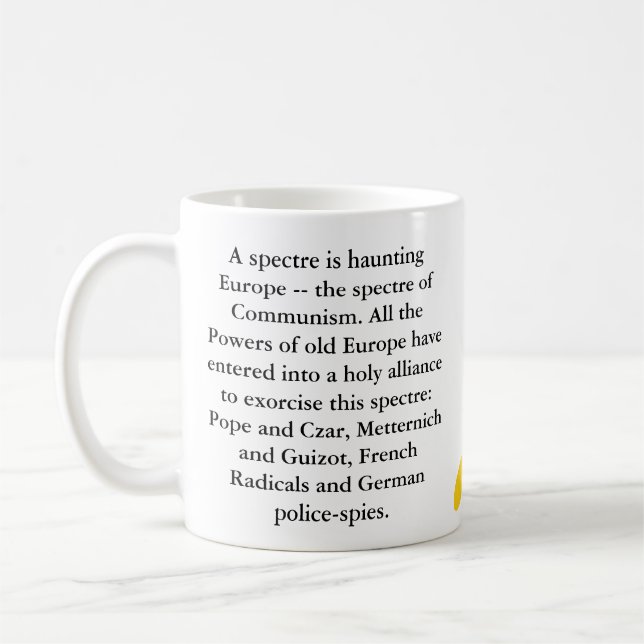 Kommunistische Manifest-Tasse Kaffeetasse (Links)
