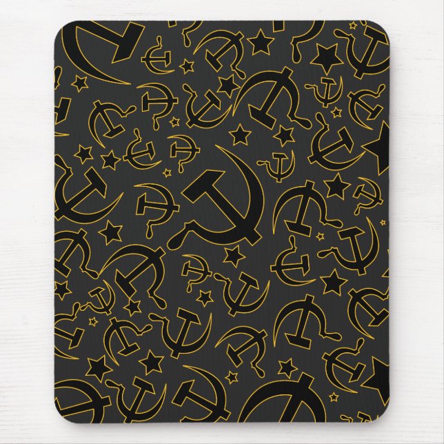 Kommunistische Mäusematten-Dunkelheit Mousepad (Vorne)