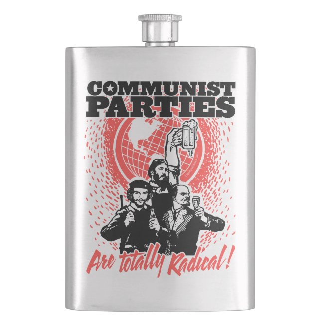 Kommunistische Paritäten sind total radikal Flachmann (Vorderseite)