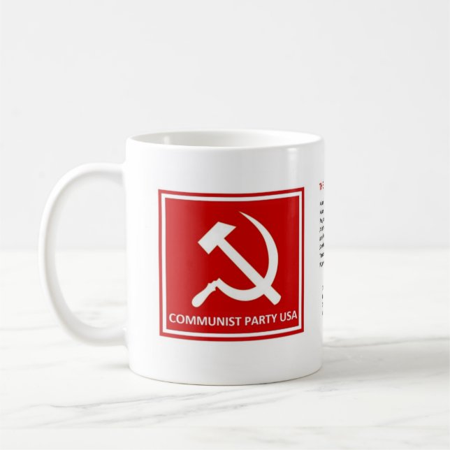 Kommunistische Party-Tasse mit "dem Internationale Kaffeetasse (Links)