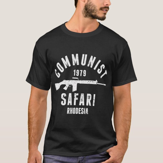 Kommunistische Safari 1979 Rhodesia Light Infantry T-Shirt (Vorderseite)