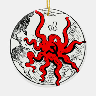 Kommunistischer Krake Keramik Ornament
