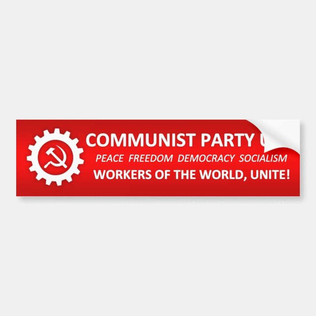Kommunistischer Party USA-Autoaufkleber Autoaufkleber (Vorne)