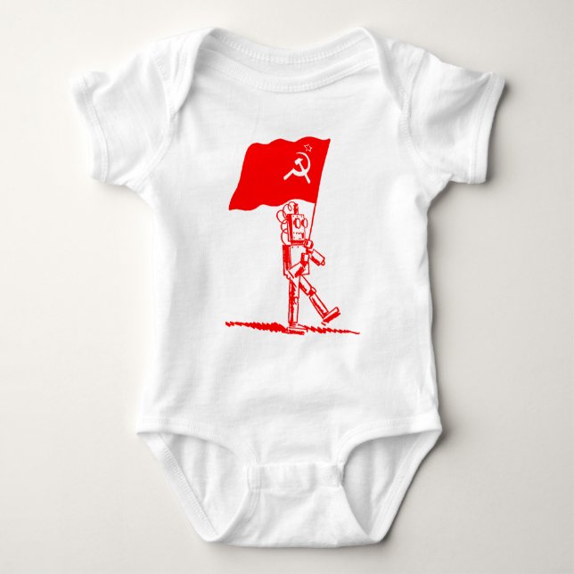 Kommunistischer Roboter Baby Strampler (Vorderseite)