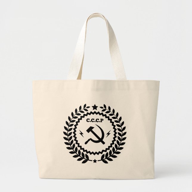 Kommunistisches CCCP Hammer-Sichel-Abzeichen Jumbo Stoffbeutel (Vorne)
