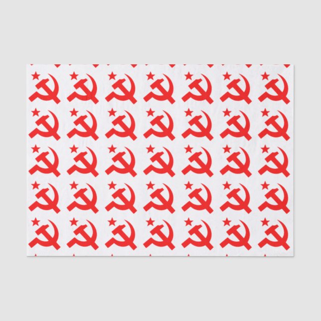 Kommunistisches Hammer-Zeichen Seidenpapier (Vorderseite)