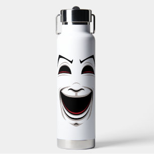 Komödie und das Tragedy Theater maskieren Gesichte Trinkflasche