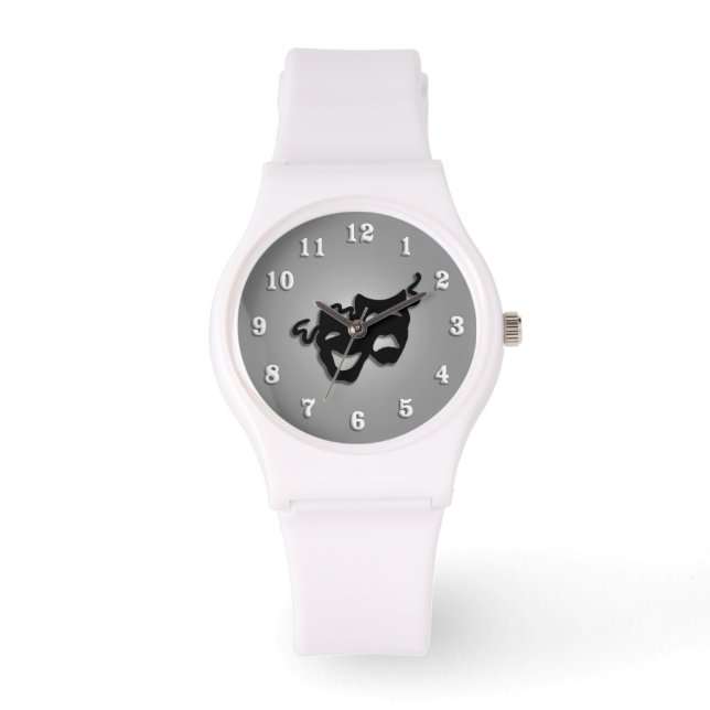 Komödie und Masken des Theaters Armbanduhr (Vorderseite)