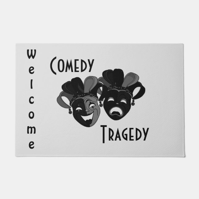 Komödie und Masken des Theaters Fußmatte (Vorderseite)