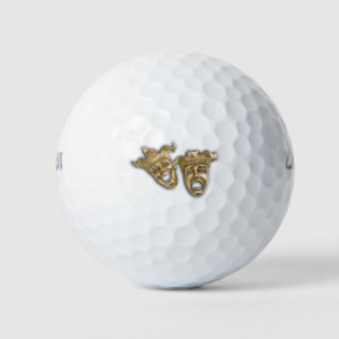 Komödie und Masken des Theaters Golfball