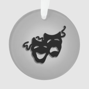 Komödie und Masken des Theaters Ornament