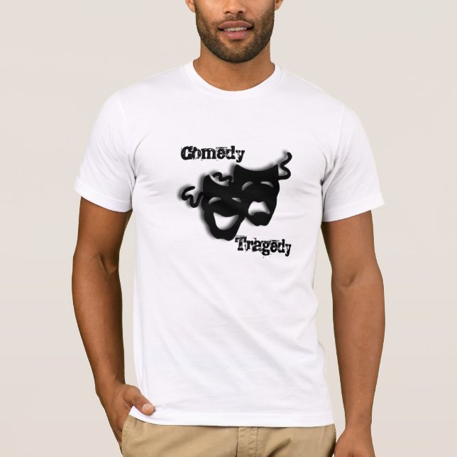 Komödie und Masken des Theaters T-Shirt (Vorderseite)