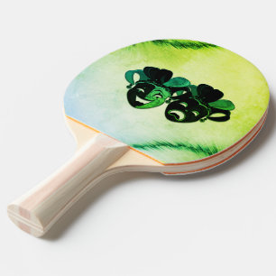 Komödie und Tragödie Theaterdesign Grün Tischtennis Schläger