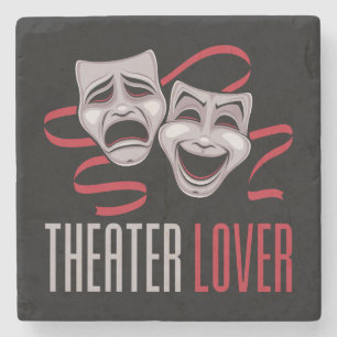 Komödie und Tragödie Theaterliebhaber Steinuntersetzer