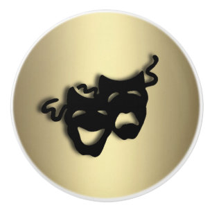 Komödie- und Tragödientheater Gold Keramikknauf