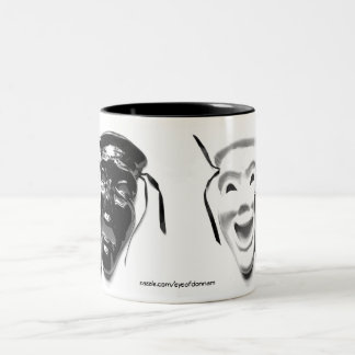 Komödien-/Tragödie-Tassen Zweifarbige Tasse