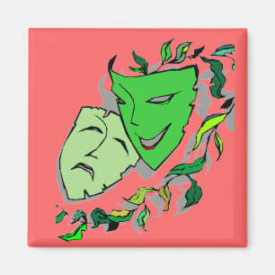 KOMÖDIEN-u. TRAGÖDIE-DRAMA-MASKEN-THEATER Magnet